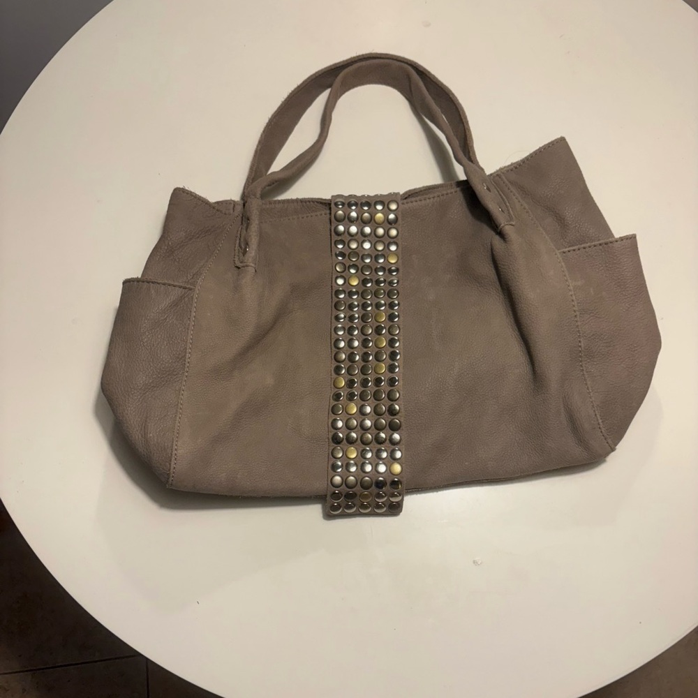 Elegant Tan Studded Women's Bag